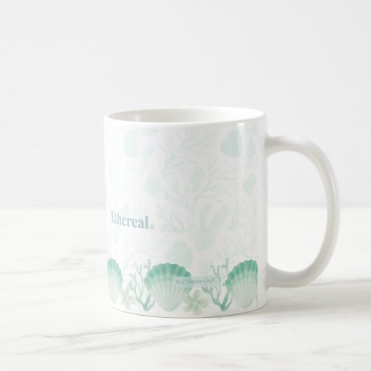 Mug Summer Pearl Watercolor Ocean Design (Droite)