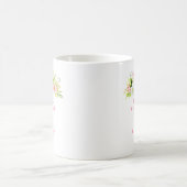 Mug Summer Pink and Yellow Flowers and Foliage Wedding (Centre)