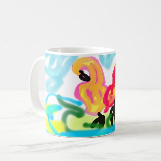 Mug Summer  pink flamingos lovely  (Devant gauche)