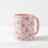 Mug Summer Strawberry Daisy Pattern  (Devant droit)