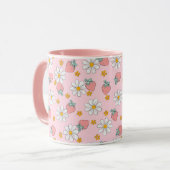 Mug Summer Strawberry Daisy Pattern  (Devant gauche)