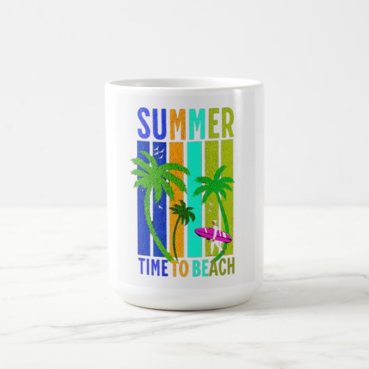 Mug Summer Time to Beach – Retro Surf Vibes Graphic (Centre)