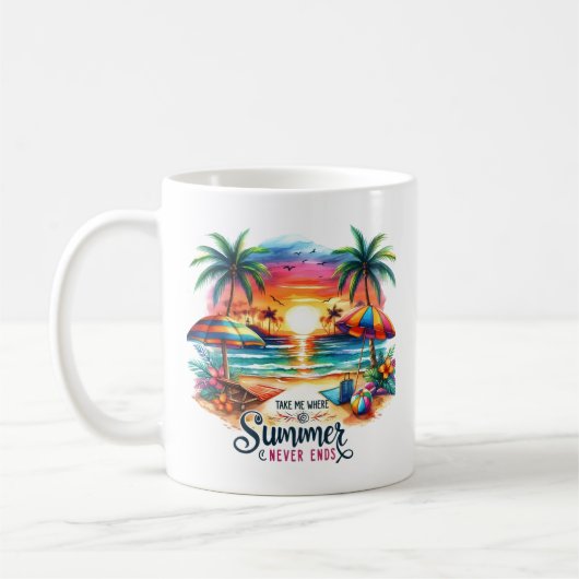 Mug Summer Vibes Brushstroke Beach Sunset-34626 (Gauche)