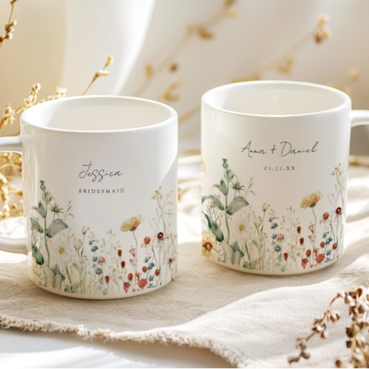 Mug Summer Wildflower Field Bridesmaid Wedding Favor