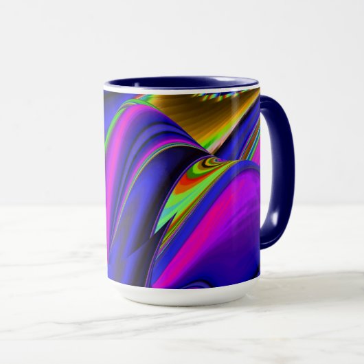 Mug Summerrainbow, Rainbowart 3D Abstrait (Devant droit)