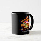 Mug Summerween Citrouille de plage Skeleton drôle Hall (Devant droit)