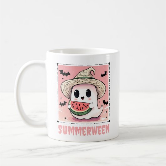 Mug Summerween Cute Ghose Watermelon Summer (Gauche)