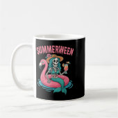 Mug Summerween Mermaid Skeleton Beach Flamant rose Hal (Gauche)