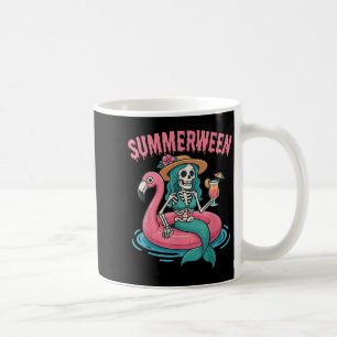 Mug Summerween Mermaid Skeleton Beach Flamant rose Hal