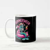 Mug Summerween Mermaid Skeleton Beach Flamant rose Hal (Gauche)