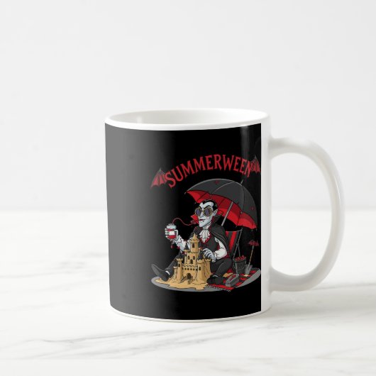 Mug Summerween Plage Vampire Dracula Sandcastle Gothiq (Droite)