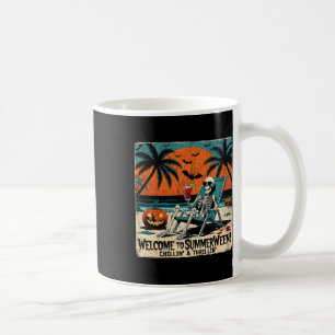 Mug Summerween Skeleton Beach Halloween Art tropical 1