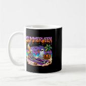 Mug Summerween Skeleton Ghost Beach Drôle Éffrayant Ha (Gauche)