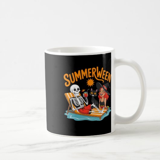 Mug Summerween Squelette sorcière drôle été Halloween (Droite)