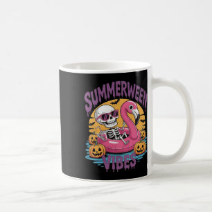 Mug Summerween Vibes Skeleton Flamant rose Hallowee Éf
