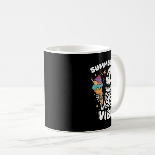 Mug Summerween Vibes Skeleton Ice Cream Art Summer Hal (Devant droit)