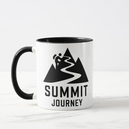 Mug Summit Journey Mountain Climber Design (Gauche)