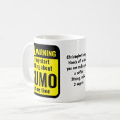 Mug Sumo Funny Personalized Warning (Devant gauche)