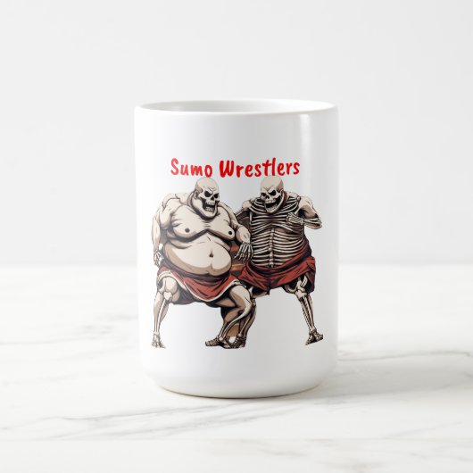 Mug Sumo Lutteurs de squelette en action (Centre)