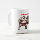 Mug Sumo Lutteurs de squelette en action (Devant gauche)