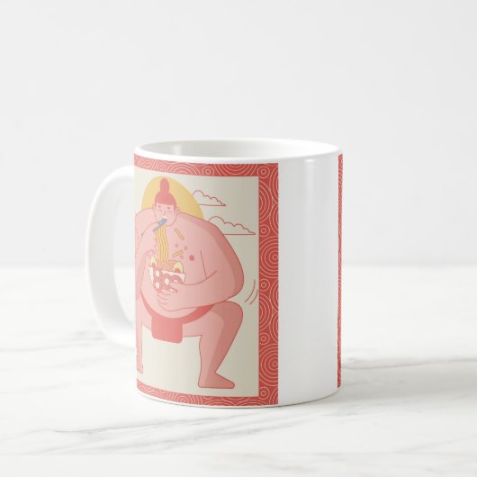 Mug Sumo manger Ramen (Devant gauche)