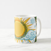 Mug Sun and Rain Nature Cycle Botanical Emblem ART (Devant droit)