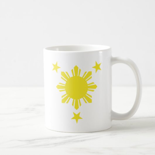 Mug Sun de base philippin et étoiles - jaune (Droite)