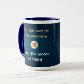Mug Sun lunatique, lune et étoiles (Devant gauche)