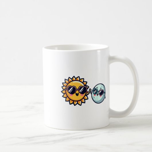Mug Sun Moon Friends Total Solar Eclipse 2024 Garçons  (Droite)