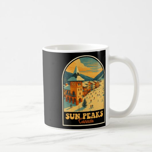 Mug Sun Peaks Canada Conception Ancienne Village de Sk (Droite)