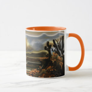 Mug Sun Rise On the Desert Southwestern Abstrait Art