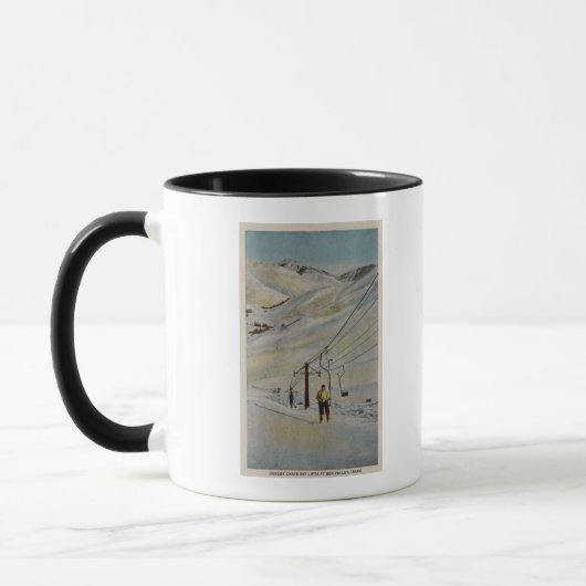 Mug Sun Valley, IDMountain Scene, Ski Lifts in (Gauche)