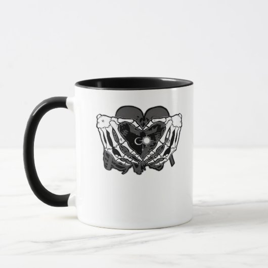 Mug Sunand~1 - Squelette Mains Coeurs (Gauche)