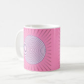 Mug Sunburst géométrique moderne - Nuances de rose (Devant gauche)