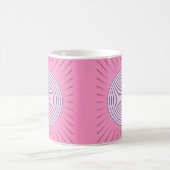 Mug Sunburst géométrique moderne - Nuances de rose (Centre)