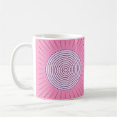 Mug Sunburst géométrique moderne - Nuances de rose (Gauche)
