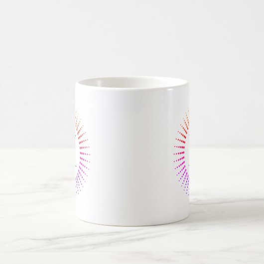 Mug Sunburst Rainbow Tie Dye Initial (Centre)