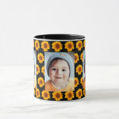 Mug Sunfleurs jaune photo enfant noir (Centre)