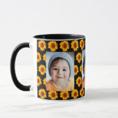 Mug Sunfleurs jaune photo enfant noir (Gauche)