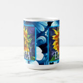 Mug Sunflower at Night Flower Floral Personalized (Centre)