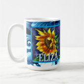 Mug Sunflower at Night Flower Floral Personalized (Gauche)