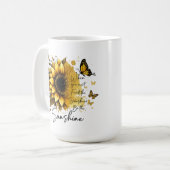Mug Sunflower Be the Sunshine Quote | (Devant gauche)