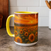 Mug Sunflower Field Sunset