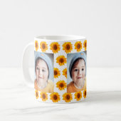 Mug Sunflower jaune photo enfant (Devant gauche)