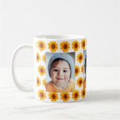 Mug Sunflower jaune photo enfant (Gauche)