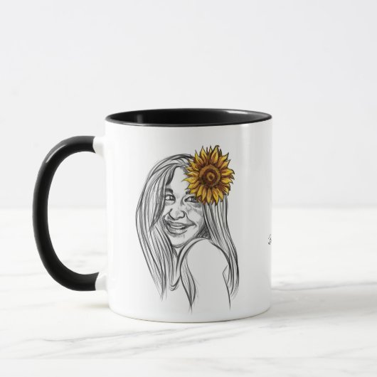 Mug Sunflower Joy pour septembre Anniversaires (Gauche)