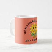Mug Sunflower merci de m'aider à devenir professeur (Devant gauche)