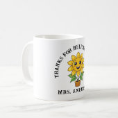 Mug Sunflower merci de m'aider à devenir professeur (Devant gauche)