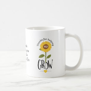 Mug Sunflower merci de nous aider à devenir enseignant