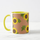 Mug Sunflower Pattern Design – Cute Floral Aesthetic (Gauche)